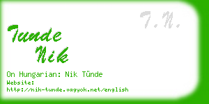 tunde nik business card